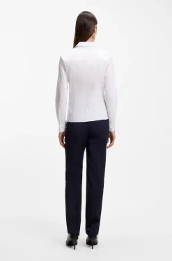 Regular-Fit Bluse aus Baumwoll-Mix