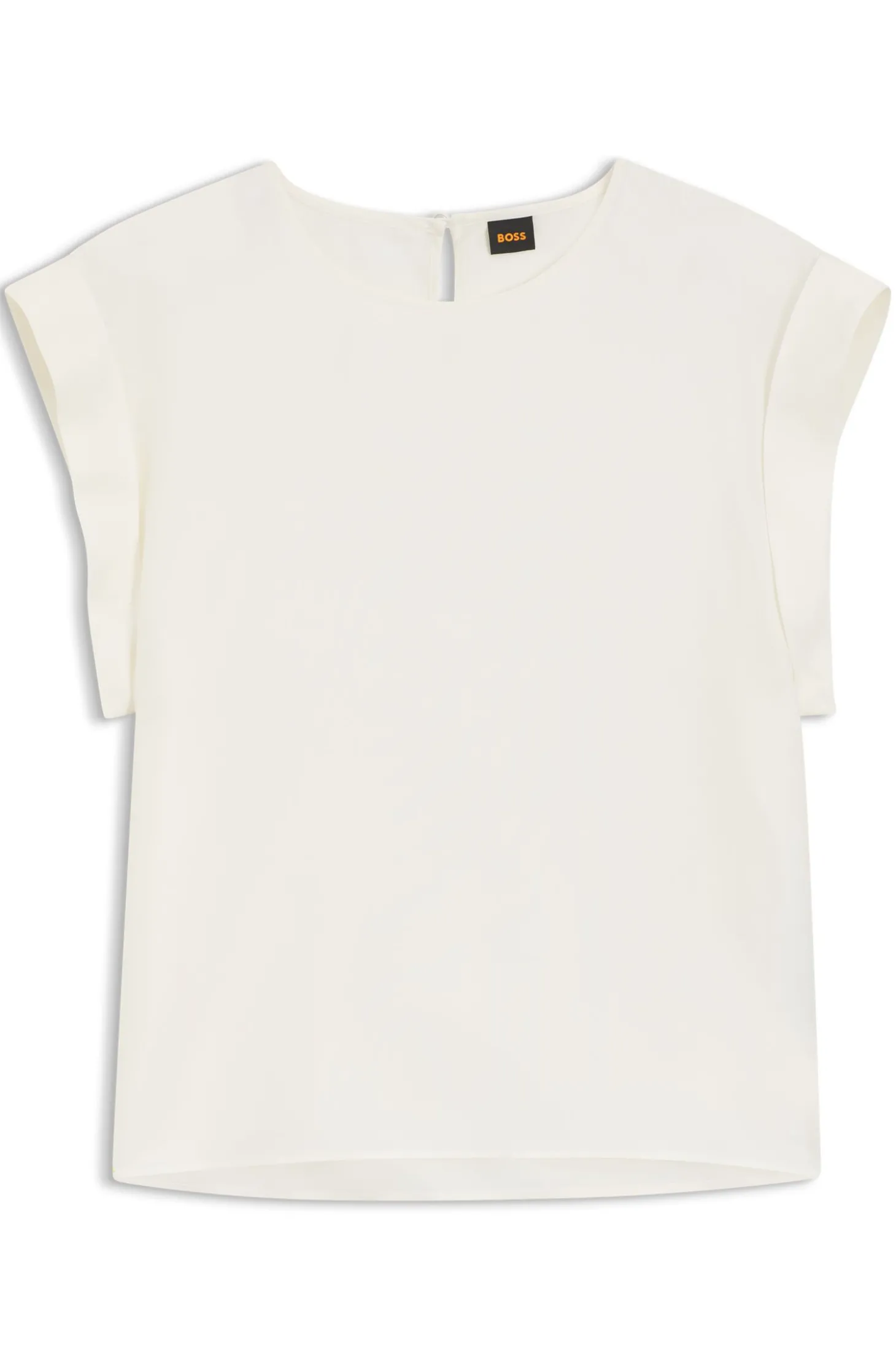 Regular-Fit Bluse mit Schlüsselloch-Detail auf der Rückseite