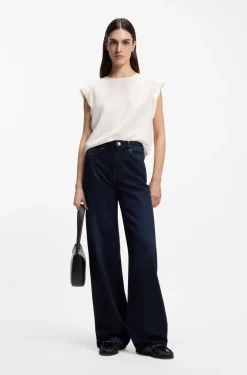 Regular-Fit Bluse mit Schlüsselloch-Detail auf der Rückseite