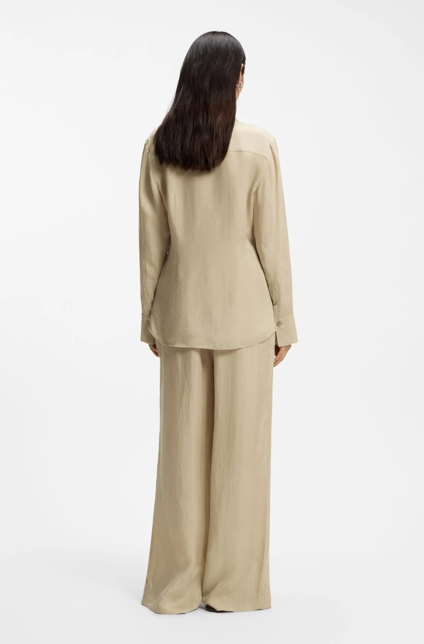 Regular-Fit Bluse mit verdecktem Verschluss