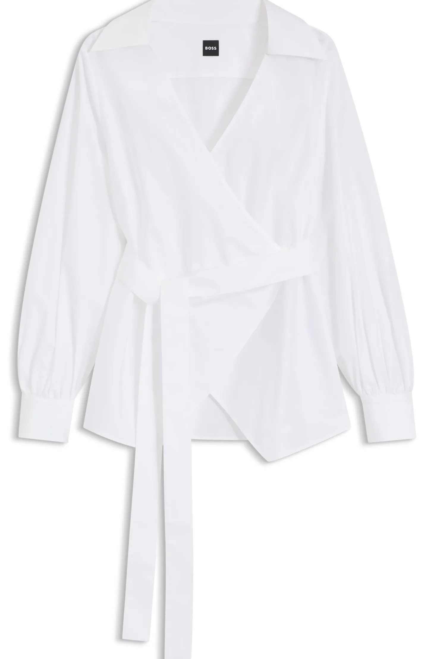 Regular-Fit Bluse mit Wickelfront