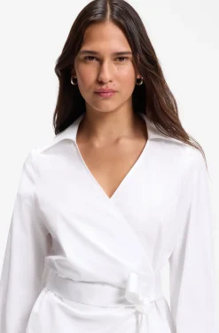 Regular-Fit Bluse mit Wickelfront