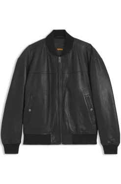 Regular-Fit Bomberjacke aus Nappaleder