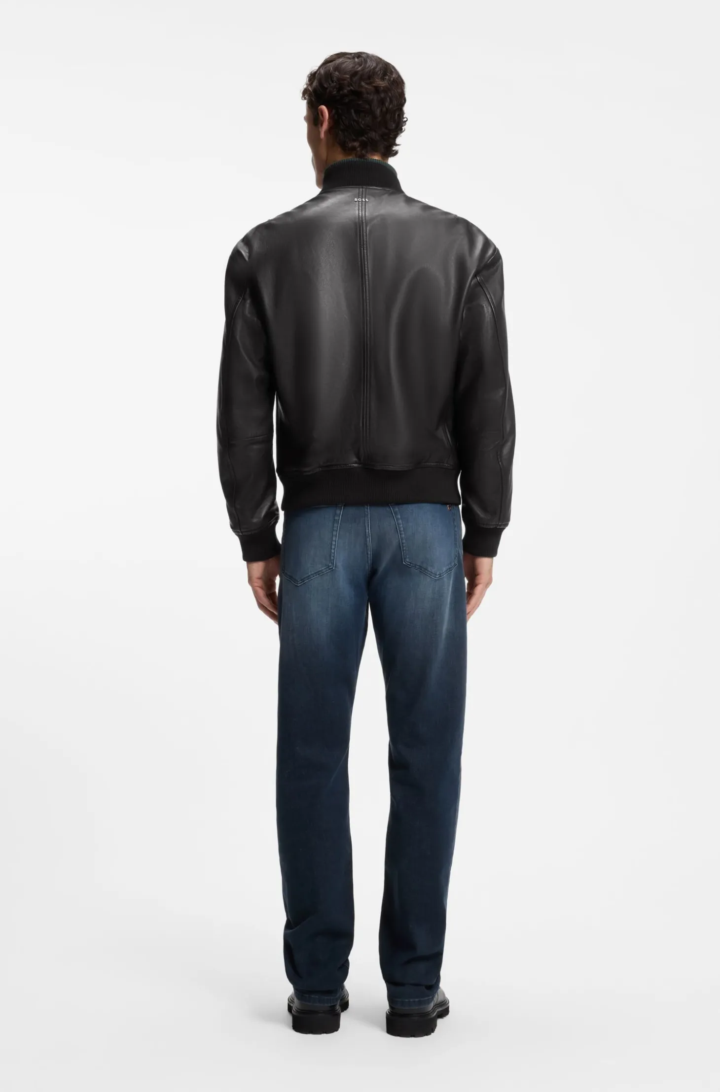 Regular-Fit Bomberjacke aus Nappaleder