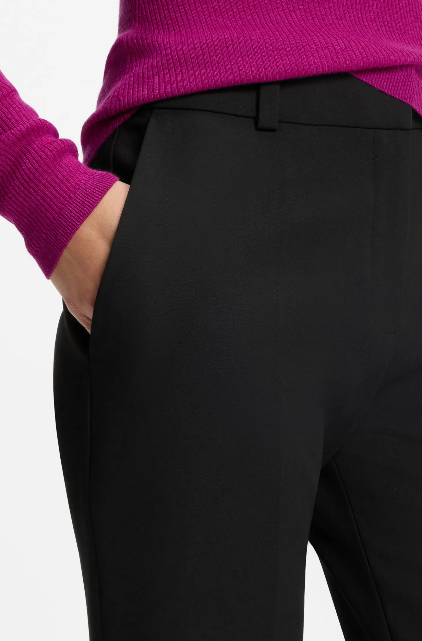 Regular-Fit Bootcut-Hose aus Stretch-Gewebe
