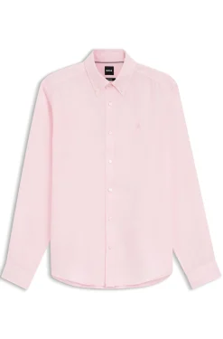 Regular-Fit Button-Down-Hemd aus Leinen