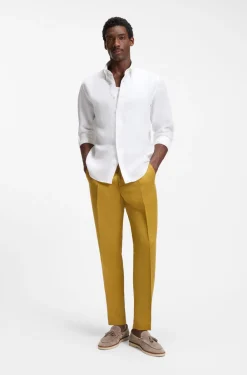 Regular-Fit Button-Down-Hemd aus Leinen