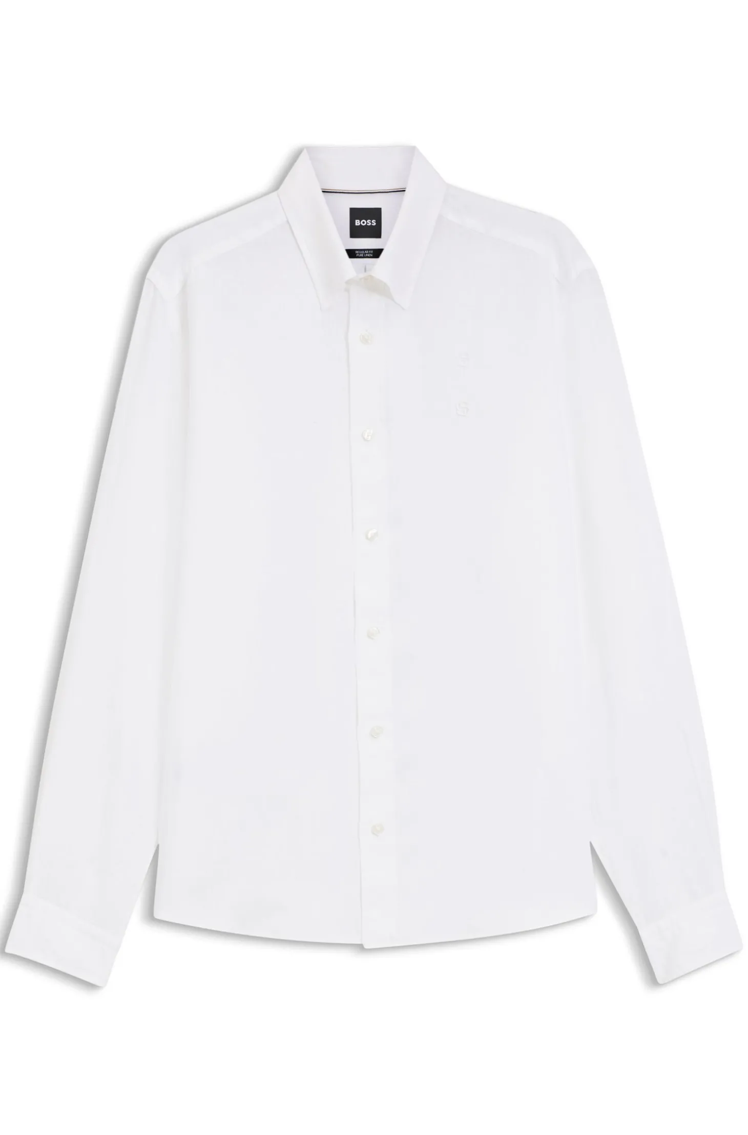 Regular-Fit Button-Down-Hemd aus Leinen