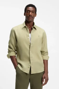Regular-Fit Button-Down-Hemd aus Leinen
