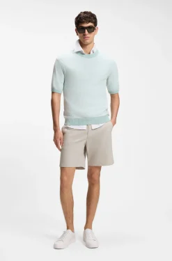 Regular-Fit Chino-Shorts aus Popeline im Baumwoll-Mix