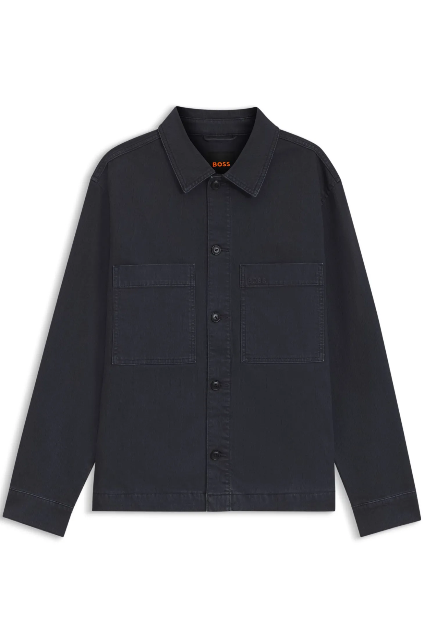 Regular-Fit Denim-Hemd aus Stretch-Baumwolle