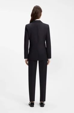 Regular-Fit Ein-Knopf-Blazer aus Stretch-Flanell