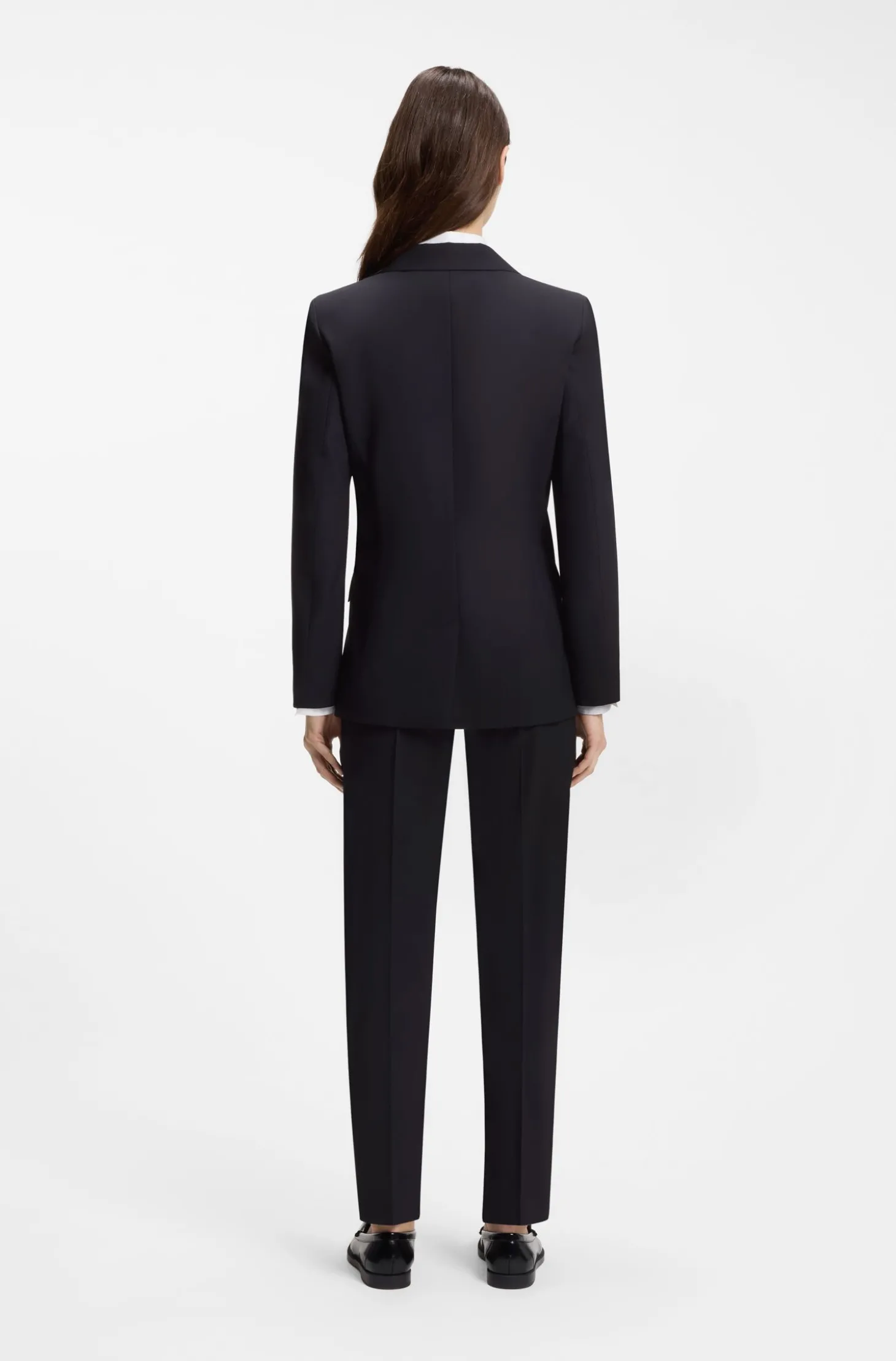 Regular-Fit Ein-Knopf-Blazer aus Stretch-Flanell
