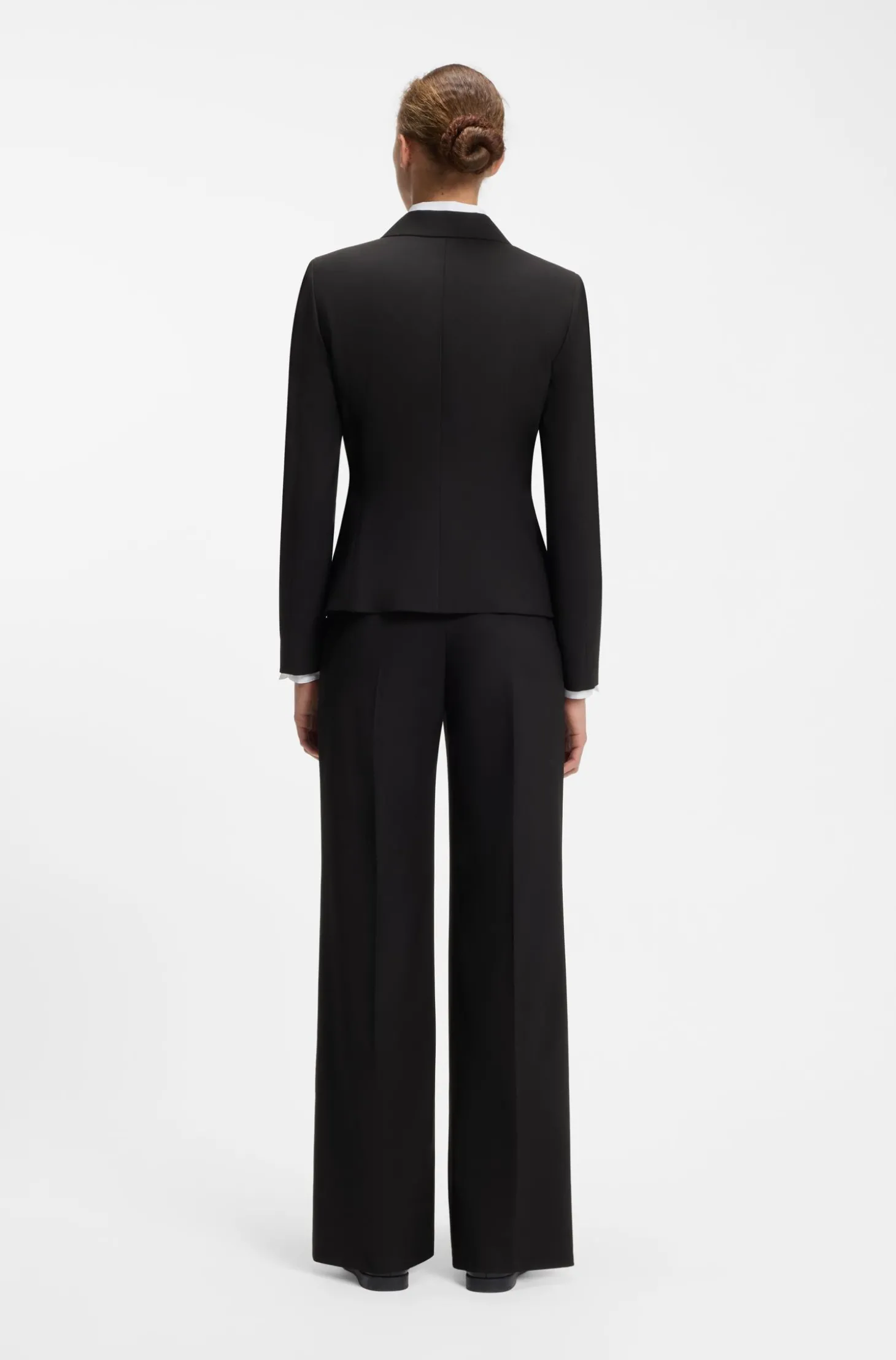 Regular-Fit Ein-Knopf-Blazer aus Stretch-Flanell