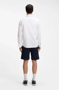 Regular-Fit Hemd aus Baumwoll-Twill mit Button-Down-Kragen