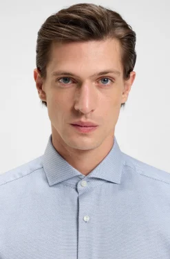 Regular-Fit Hemd aus bedrucktem Baumwoll-Twill