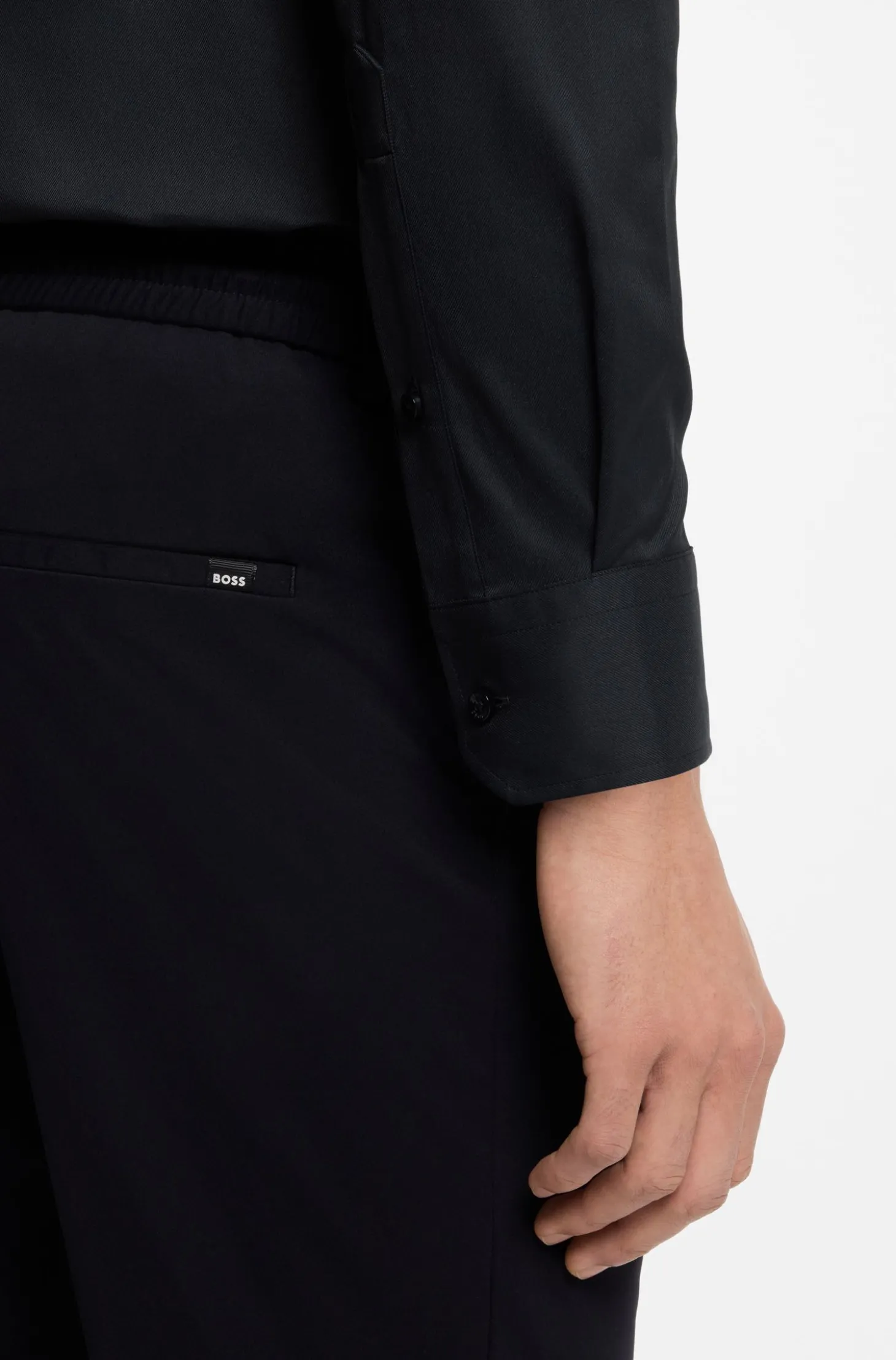Regular-Fit Hemd aus funktionalem Stretch-Twill