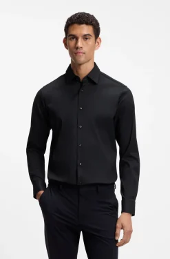 Regular-Fit Hemd aus funktionalem Stretch-Twill