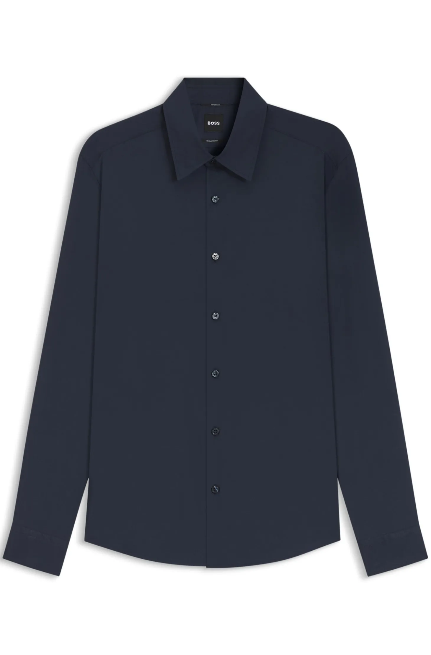 Regular-Fit Hemd aus funktionalem Stretch-Gewebe