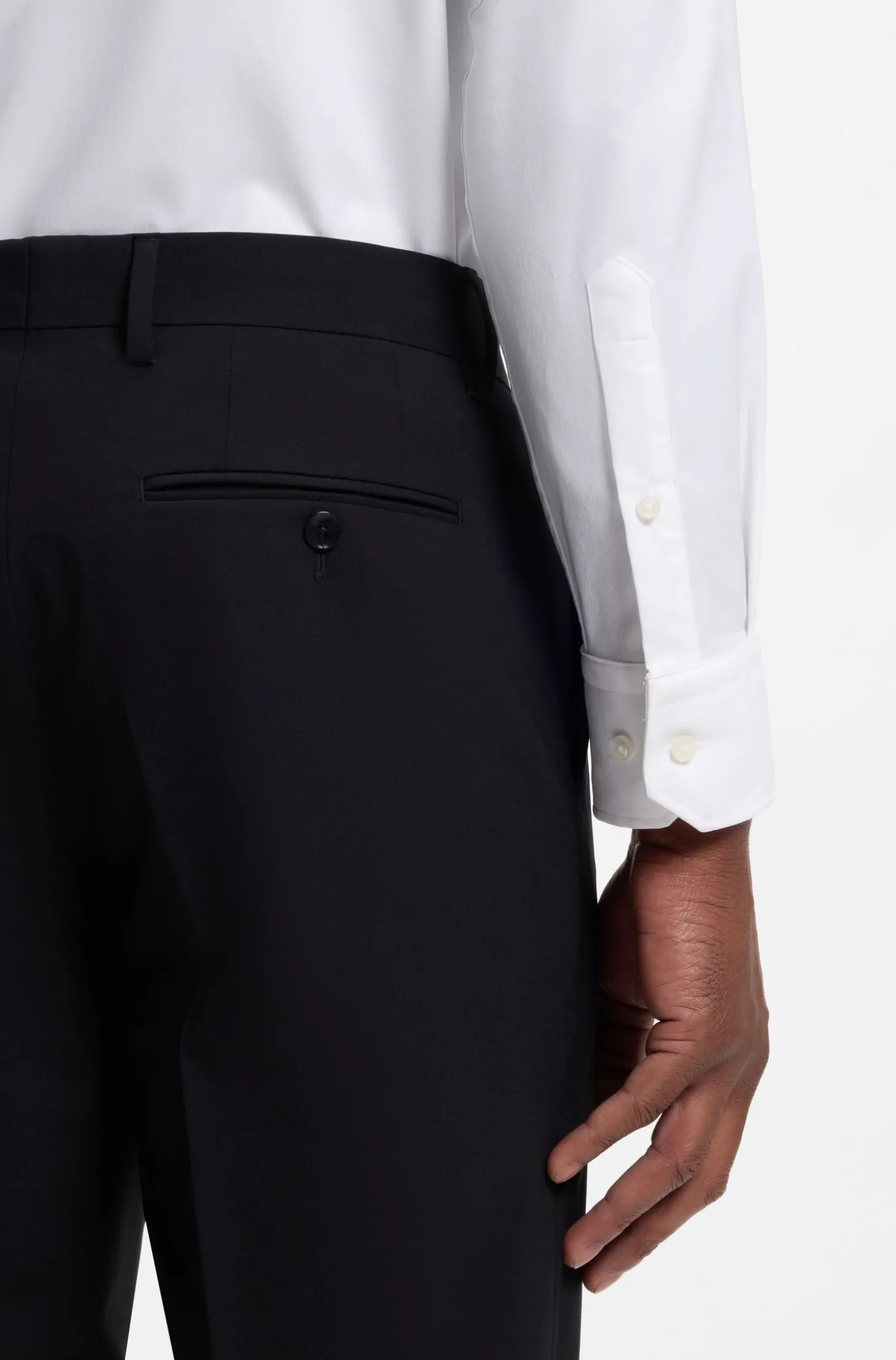 Regular-Fit Hemd aus funktionalem Stretch-Twill