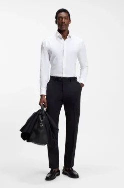 Regular-Fit Hemd aus funktionalem Stretch-Twill