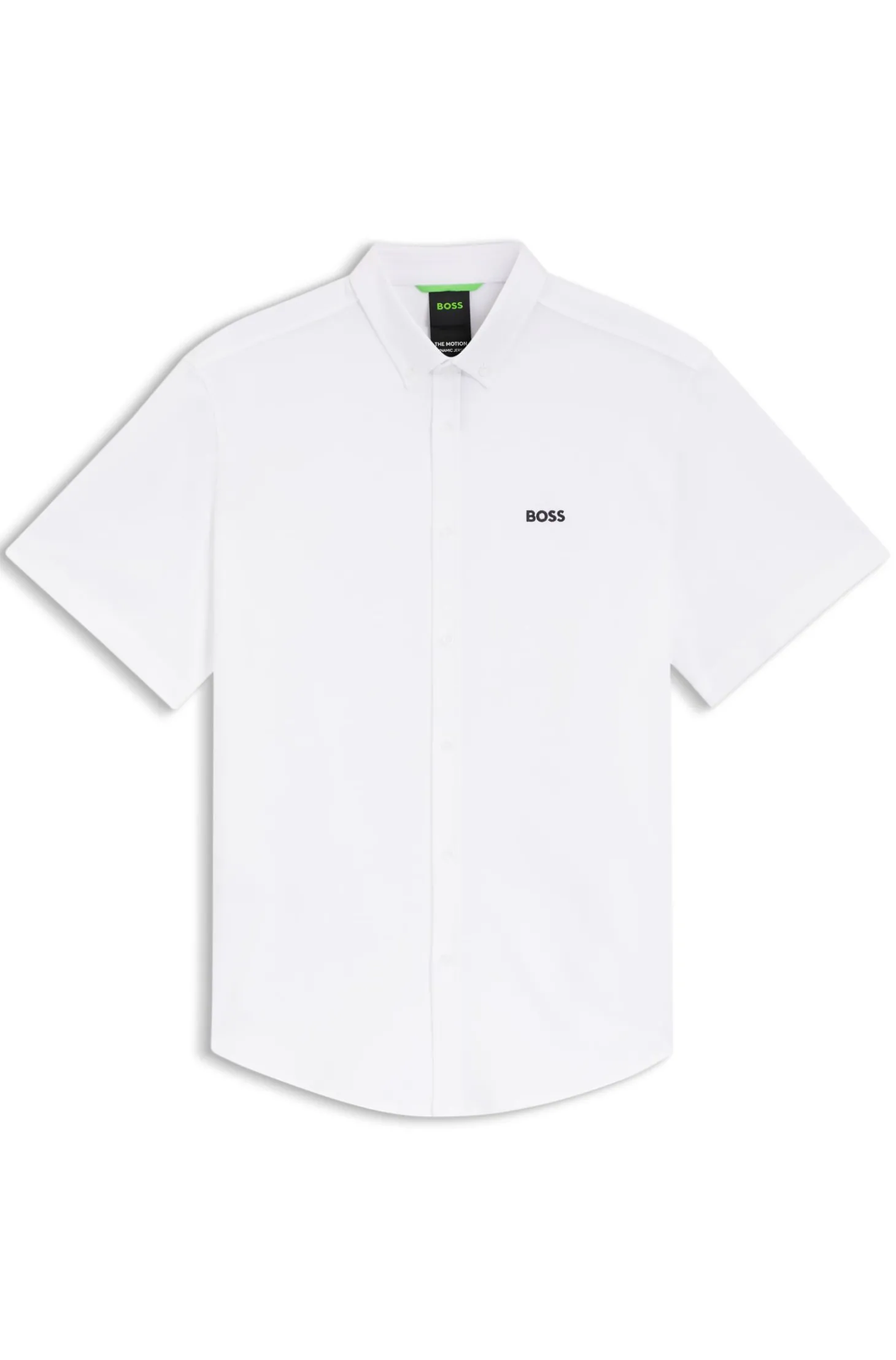 Regular-Fit Hemd aus knitterfreiem Baumwoll-Jersey
