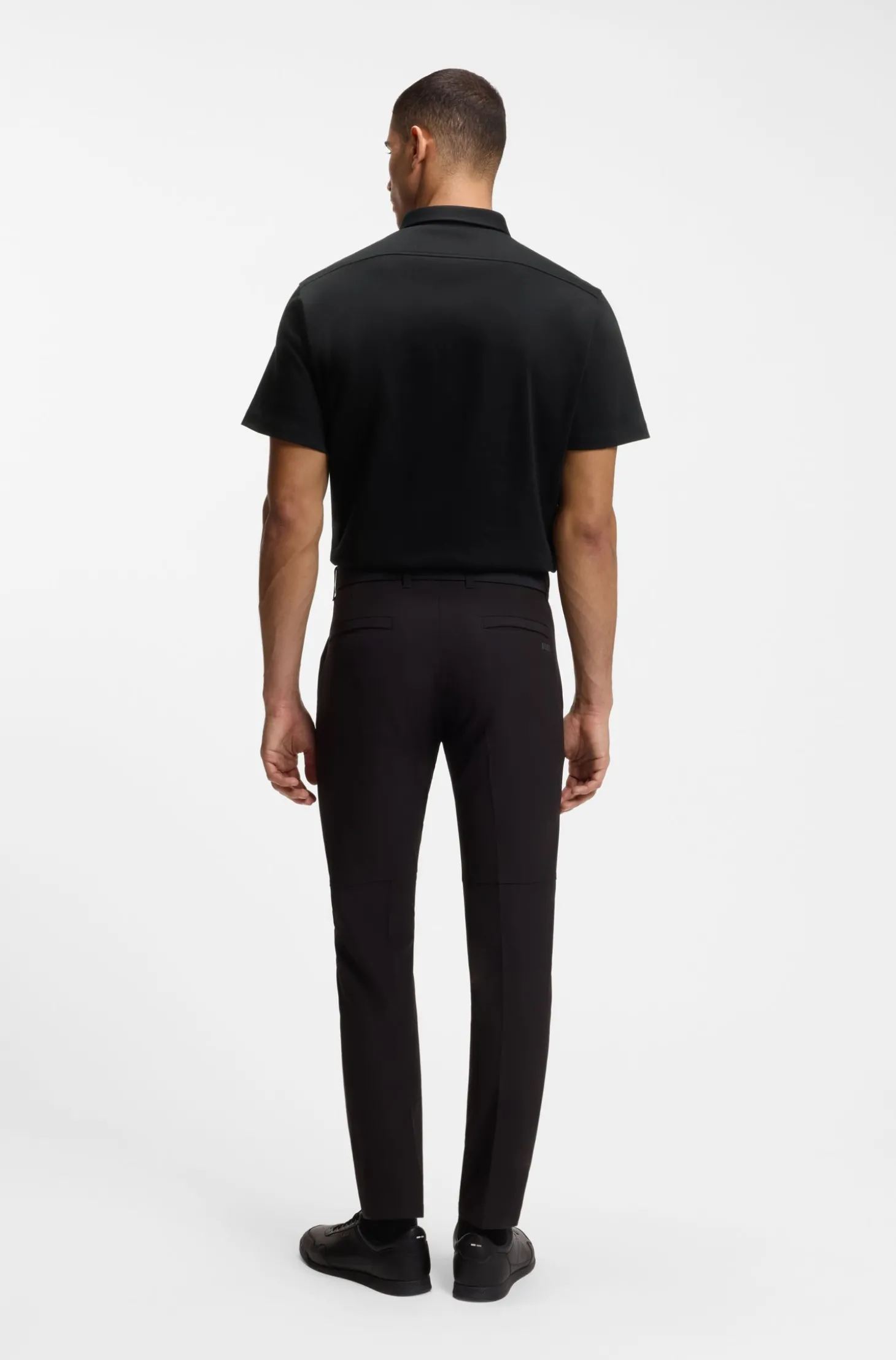 Regular-Fit Hemd aus knitterfreiem Baumwoll-Jersey