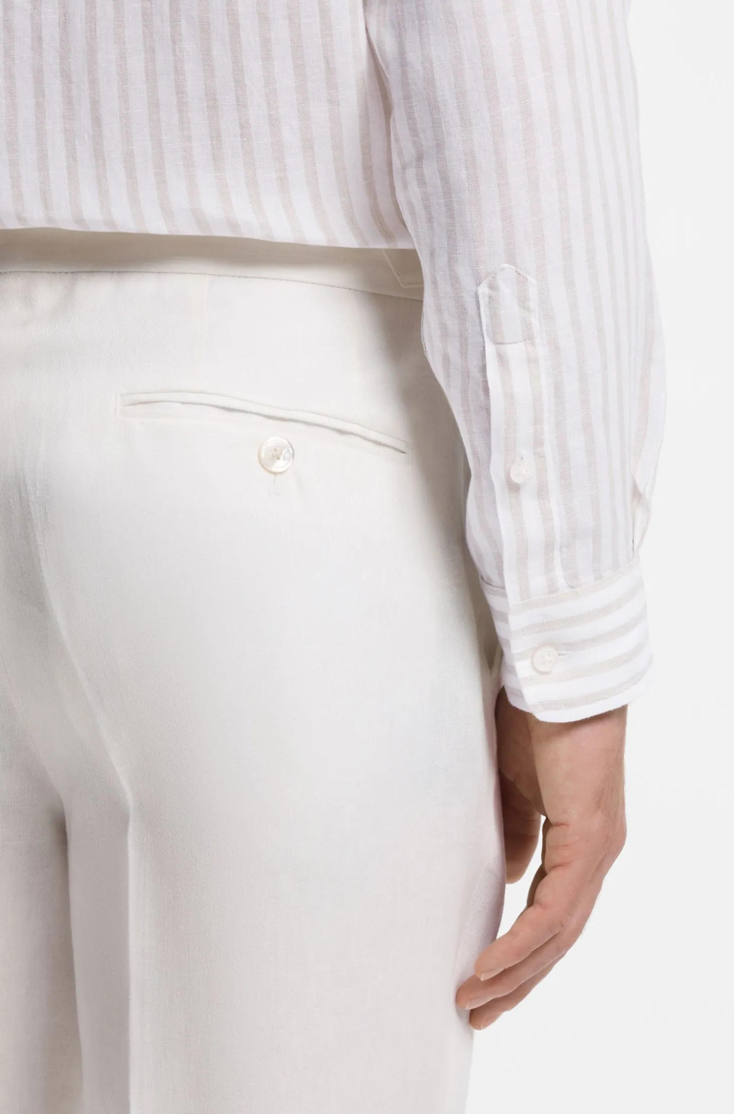 Regular-Fit Hemd aus Leinen mit Streifen-Muster