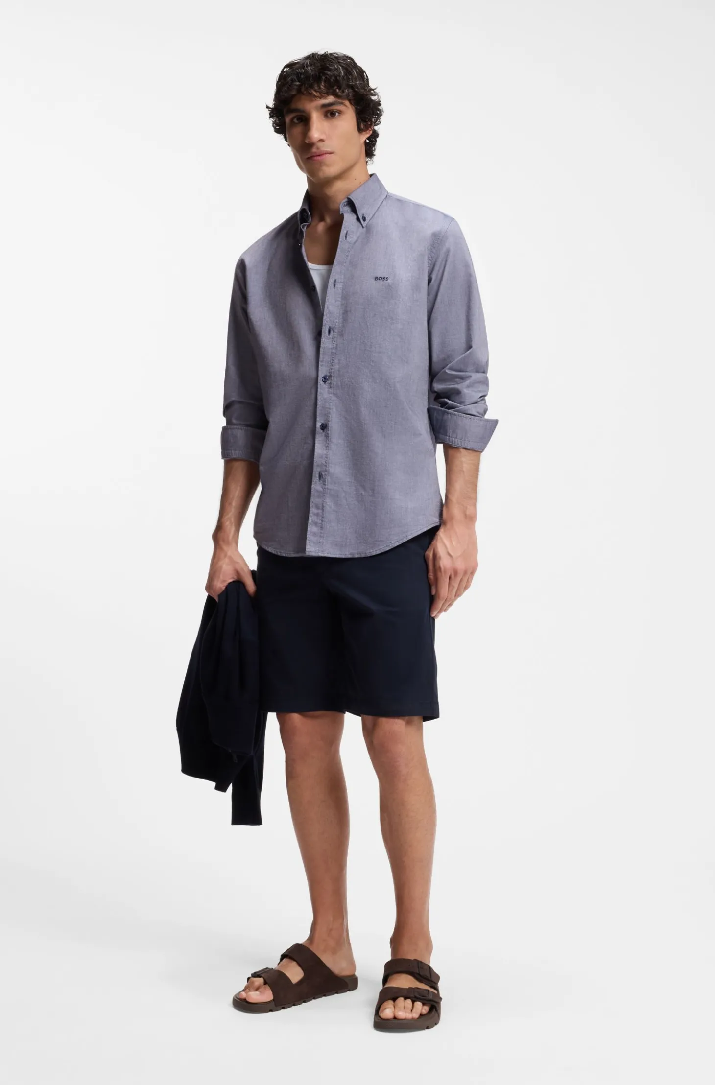 Regular-Fit Hemd aus Oxford-Baumwolle mit Button-Down-Kragen