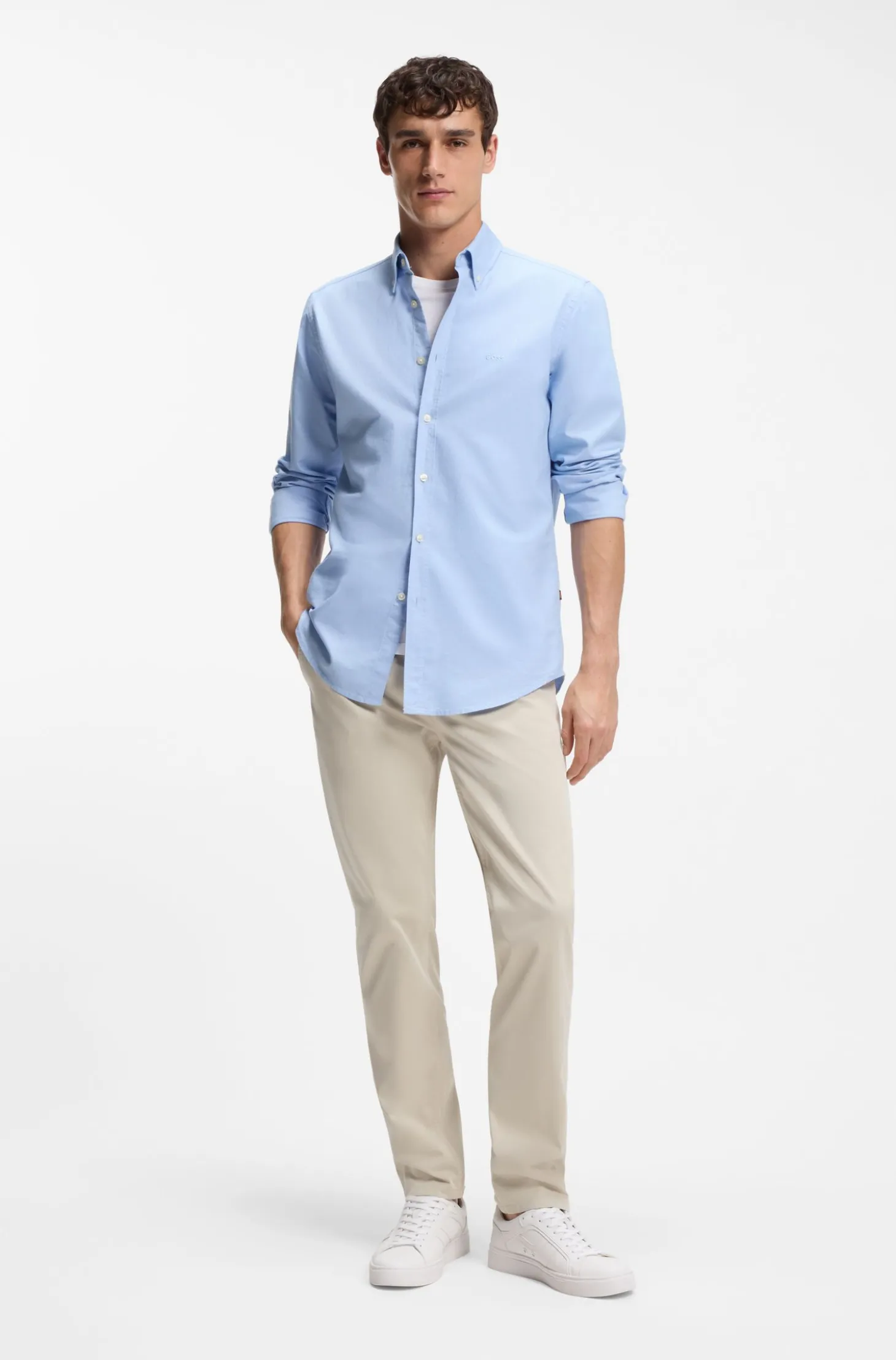 Regular-Fit Hemd aus Oxford-Baumwolle mit Button-Down-Kragen