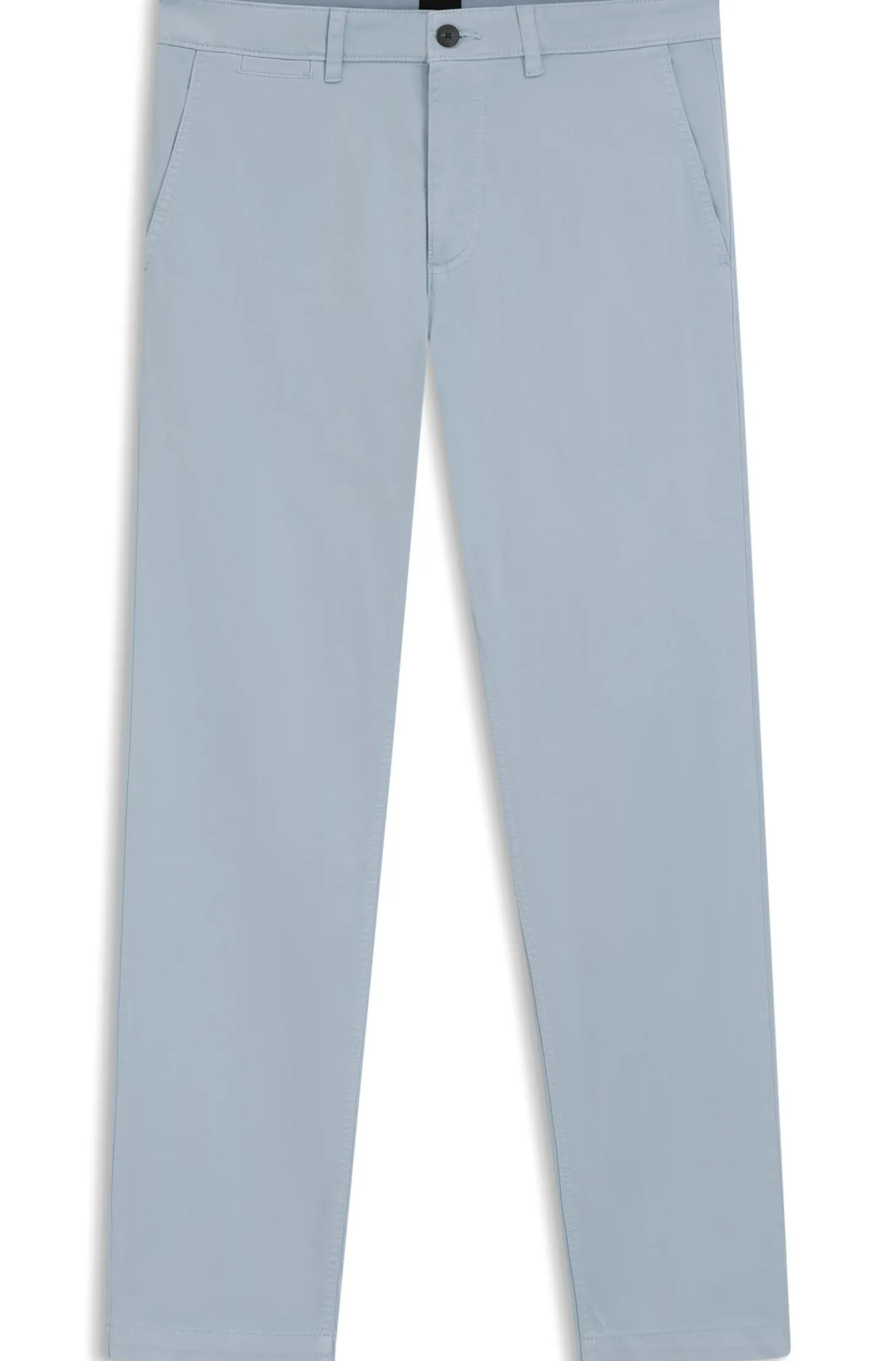 Regular-Fit Hose aus elastischem Baumwoll-Satin