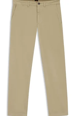 Regular-Fit Hose aus elastischem Baumwoll-Satin