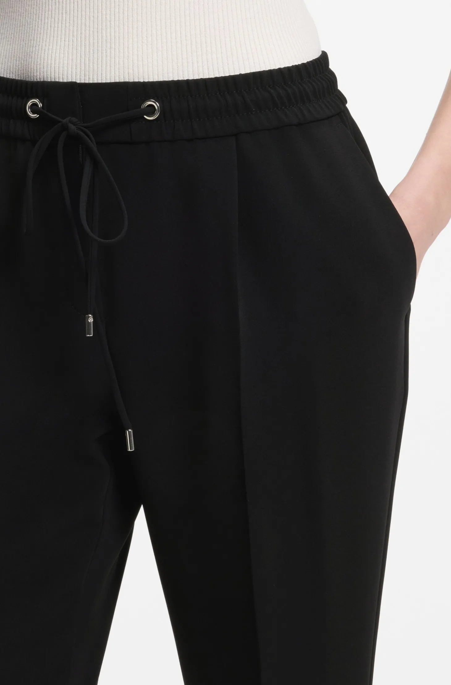 Regular-Fit Hose aus japanischem Krepp