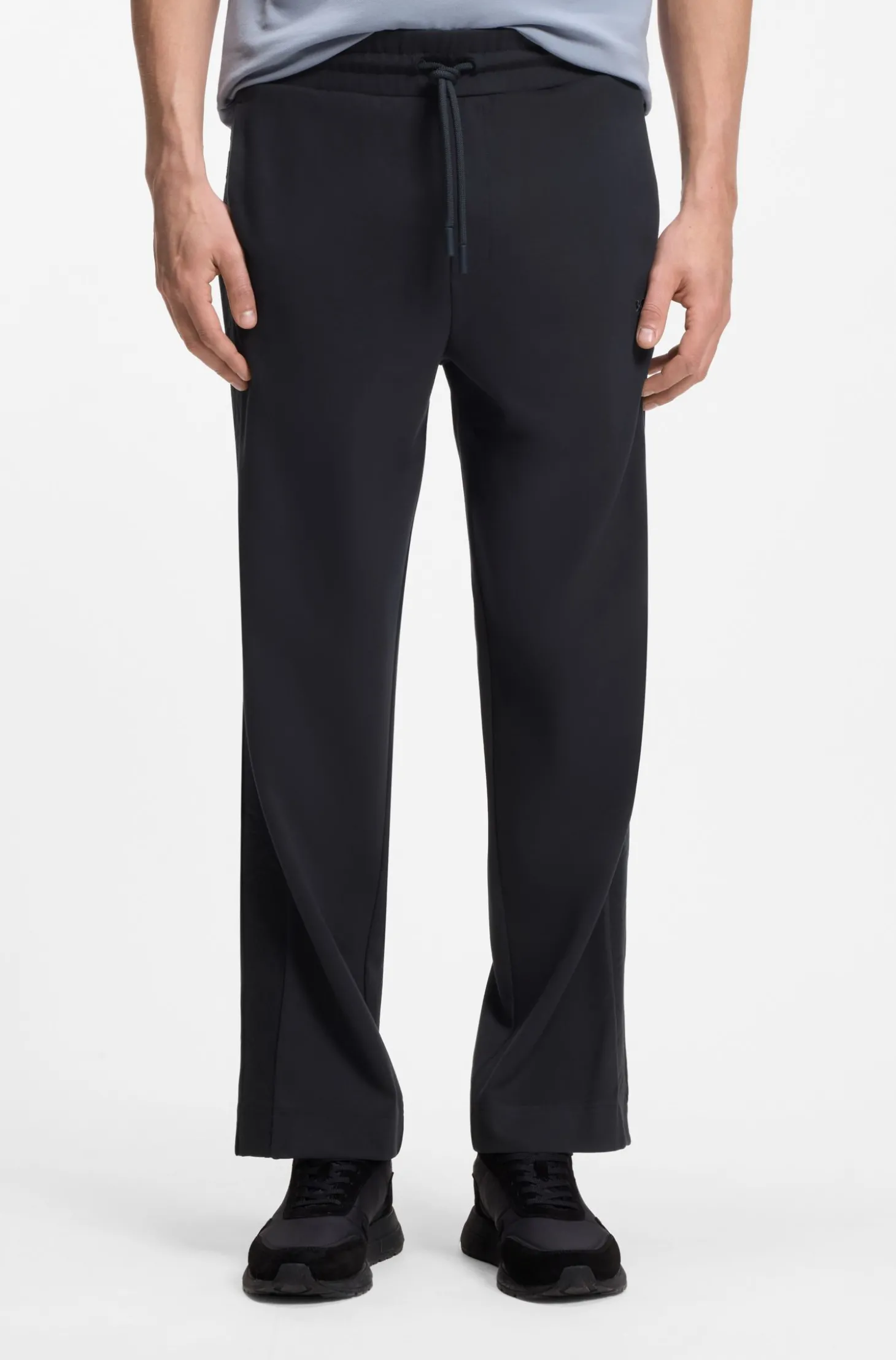 Regular-Fit Hose aus Jersey mit Jacquard-Tape