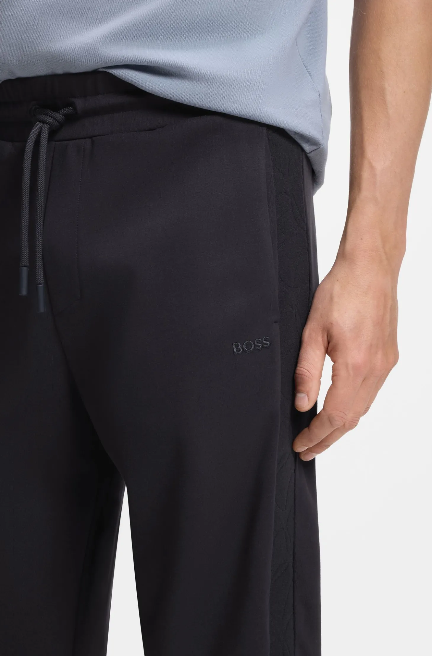 Regular-Fit Hose aus Jersey mit Jacquard-Tape