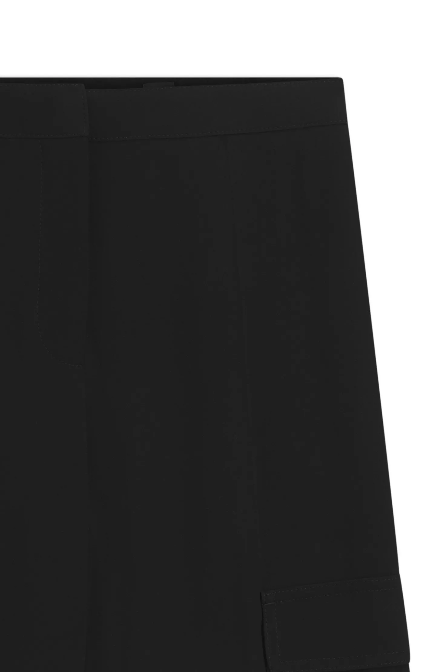 Regular-Fit Hose aus Krepp mit Cargotaschen