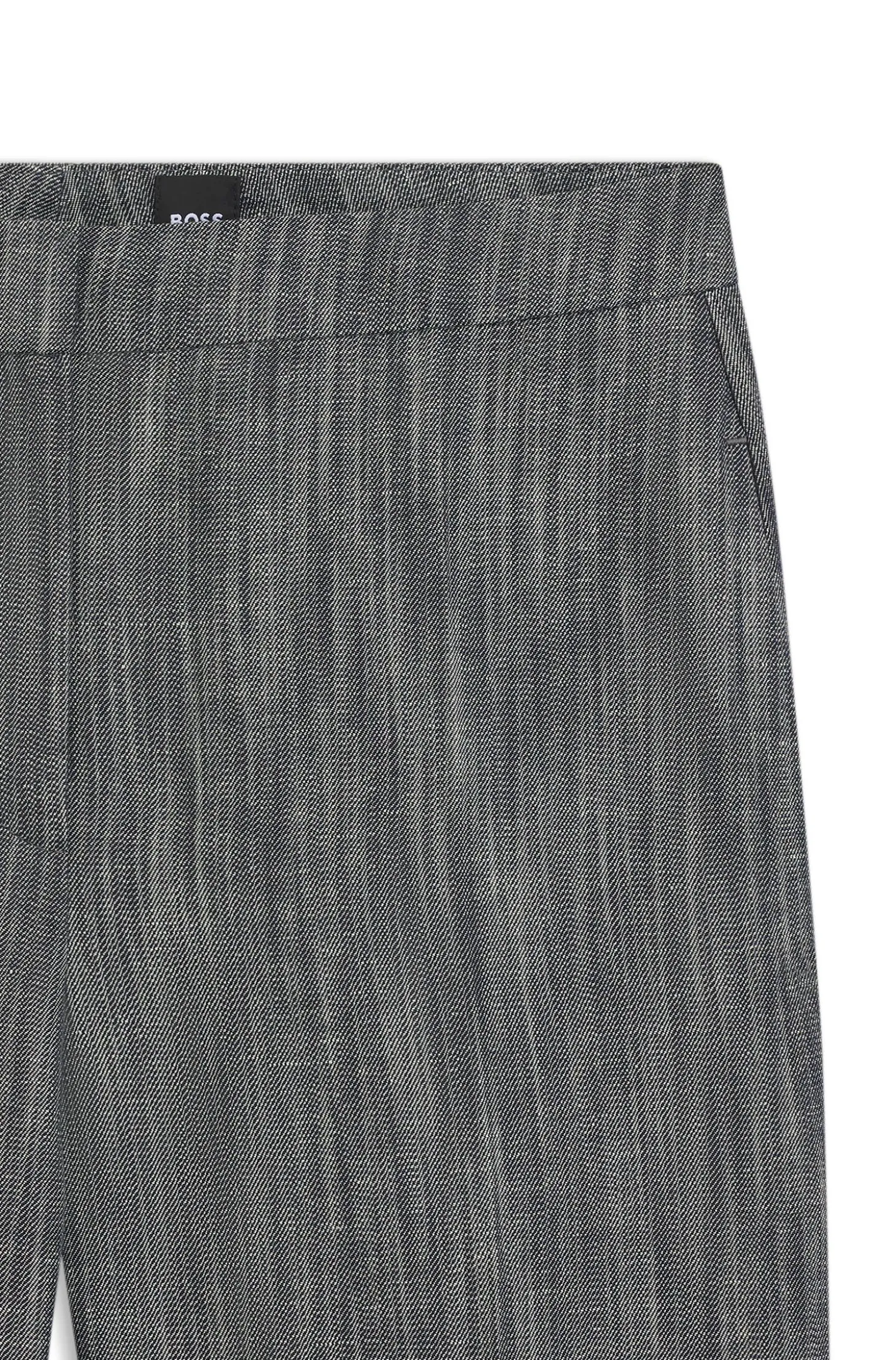 Regular-Fit Hose aus meliertem Denim
