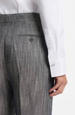 Regular-Fit Hose aus meliertem Denim