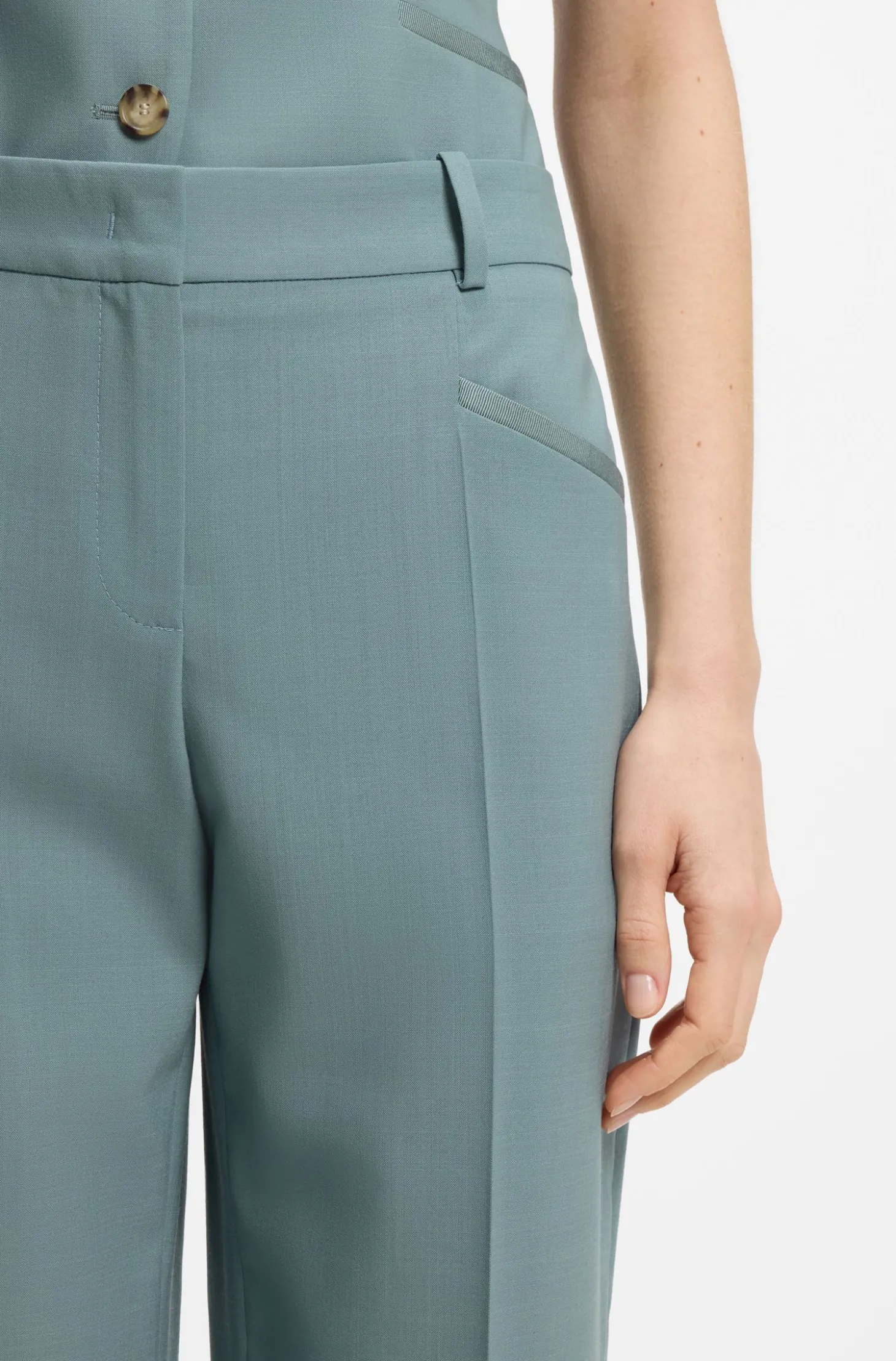 Regular-Fit Hose aus Schurwolle