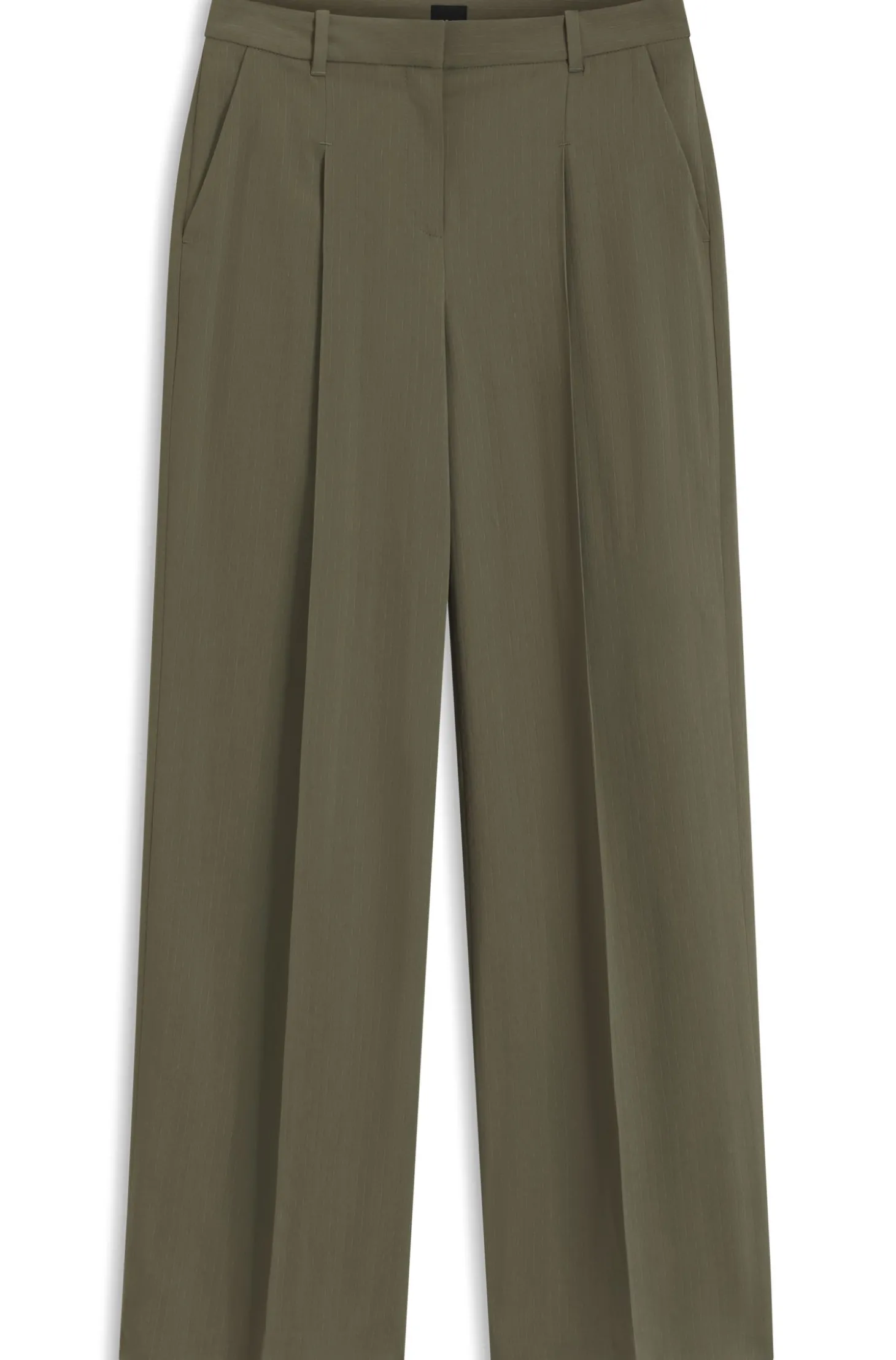 Regular-Fit Hose aus Stretch-Crêpe mit Nadelstreifen