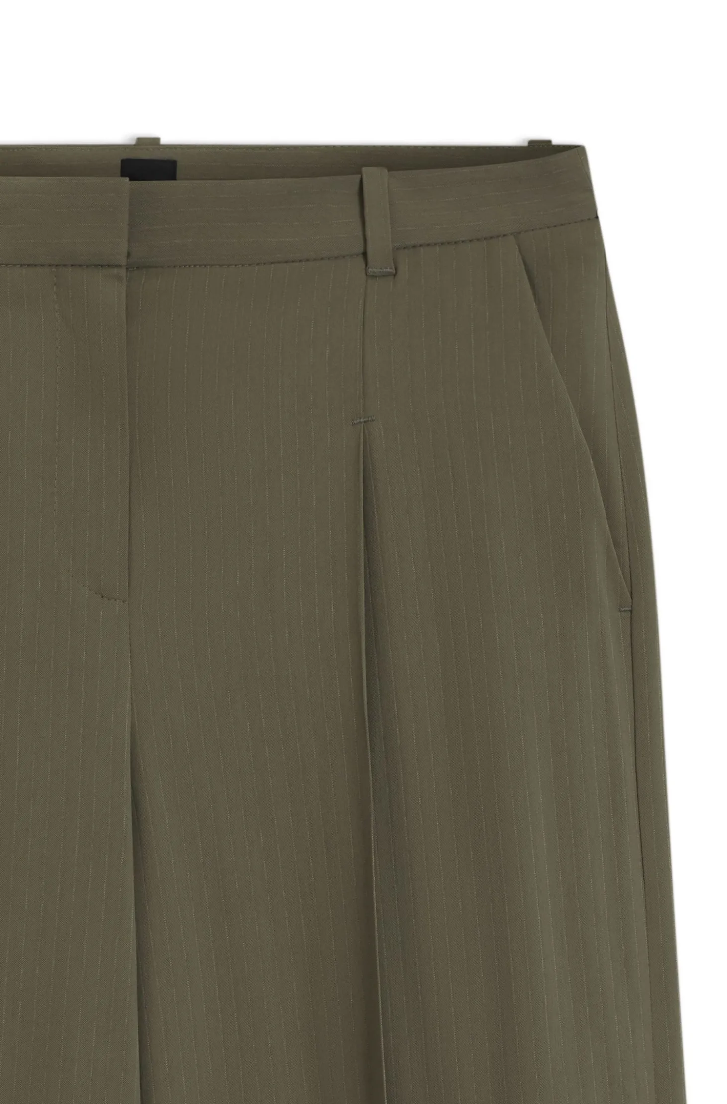 Regular-Fit Hose aus Stretch-Crêpe mit Nadelstreifen