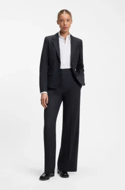 Regular-Fit Hose aus Stretch-Gewebe mit weitem Bein