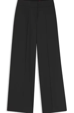 Regular-Fit Hose aus Stretch-Gewebe mit weitem Bein