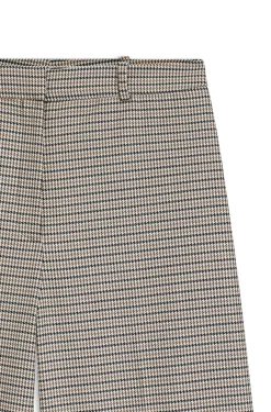 Regular-Fit Hose mit filigranem Hahnentritt-Muster