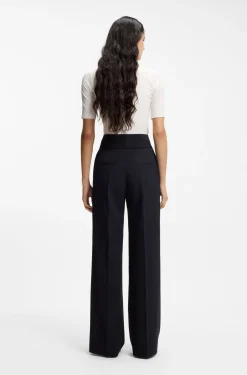 Regular-Fit Hose mit hohem Bund und ausgestelltem Bein