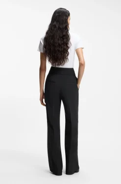 Regular-Fit Hose mit hohem Bund und ausgestelltem Bein