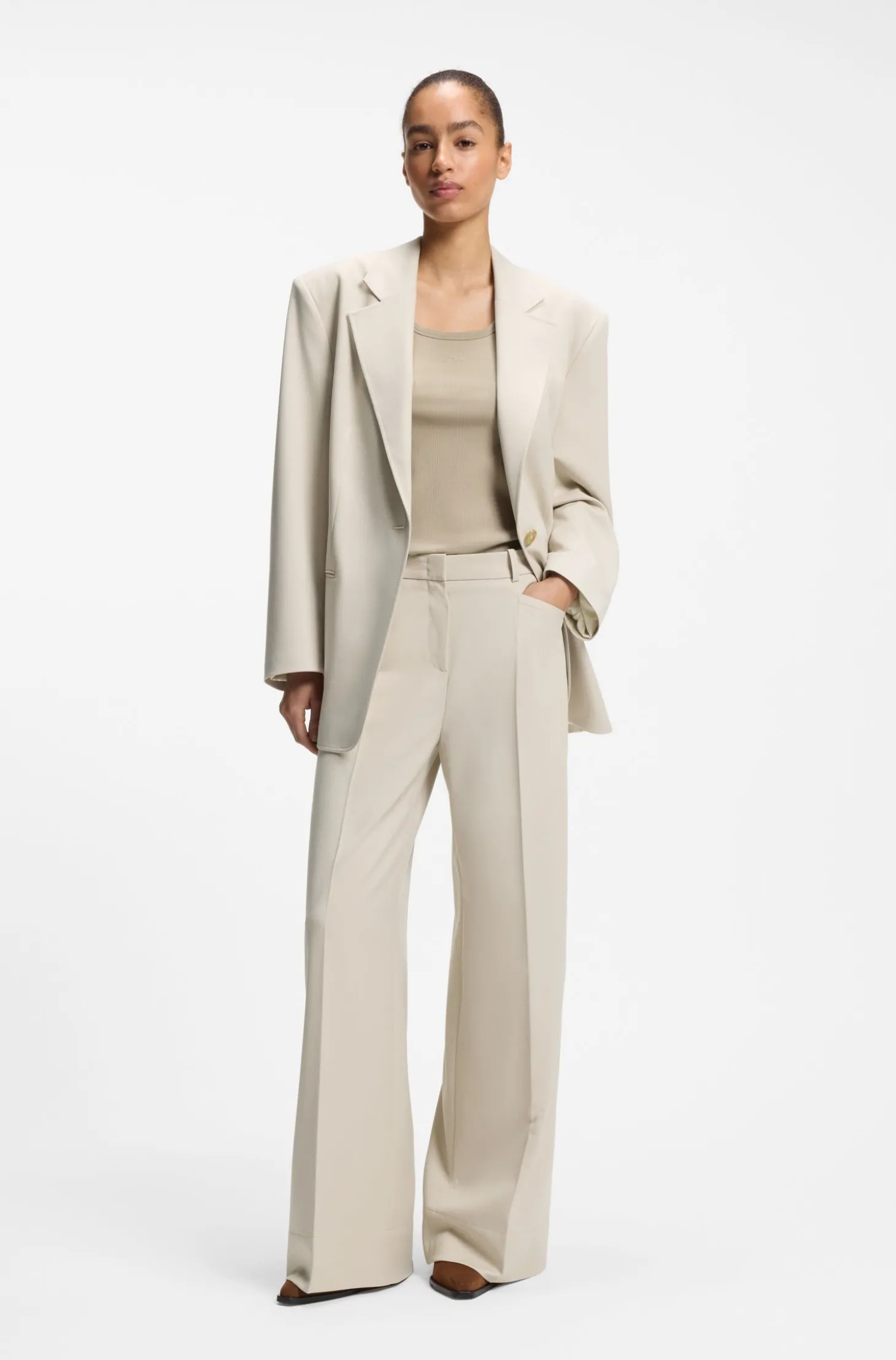 Regular-Fit Hose mit weitem Bein