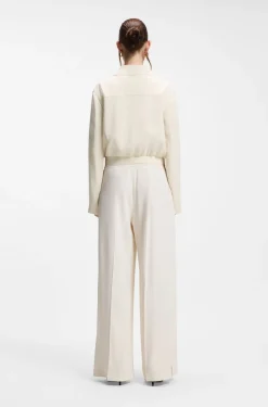 Regular-Fit Jacke aus Krepp-Gewebe mit Reißverschluss