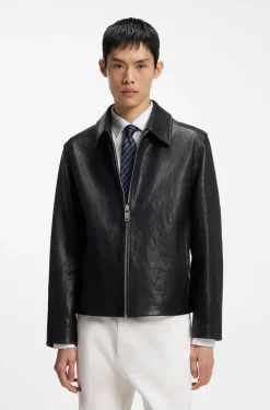 Regular-Fit Jacke aus Nappaleder