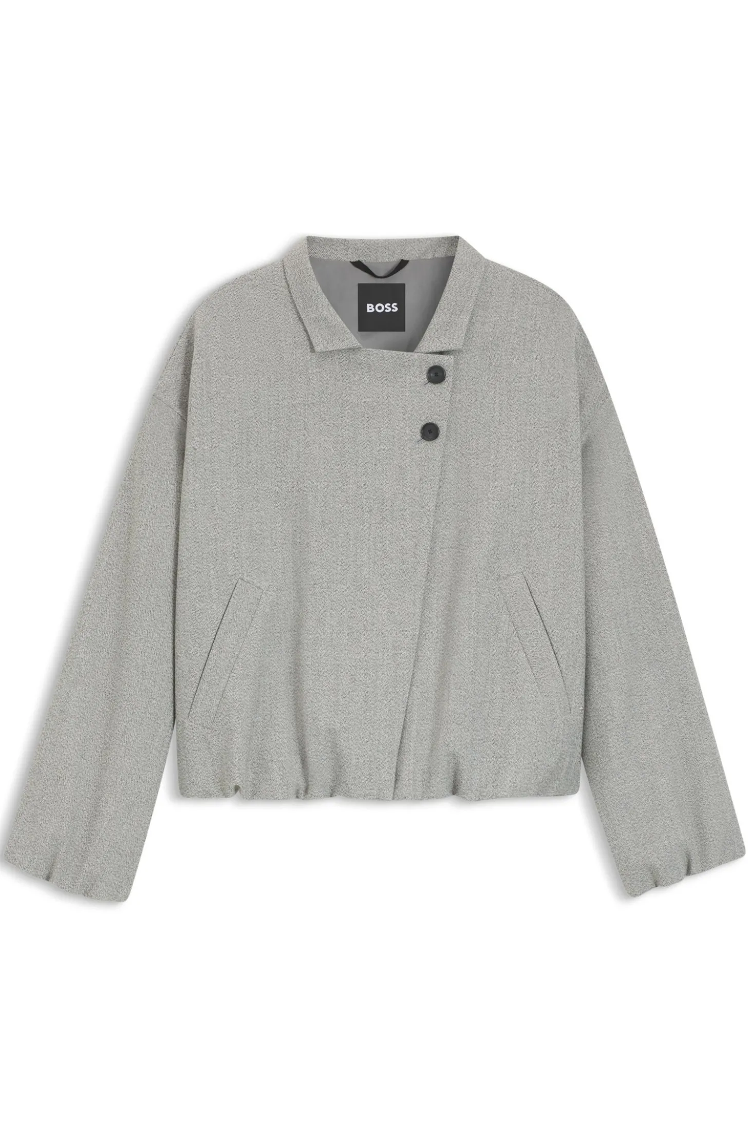 Regular-Fit Jacke aus Stretch-Gewebe mit Sharkskin-Struktur